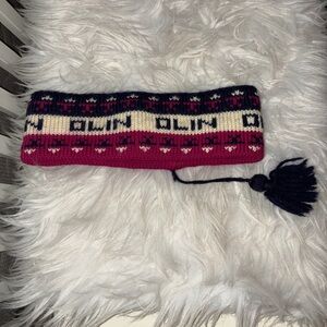 Olin 100% Wool Head Band - Colorful Knit Headband with Tassel